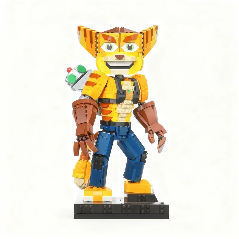 1402PCS MOC Collectible Display Socket Crank Statuette Model DIY Creative Ideas Toy Assembly Puzzle Birthday Gift Bricks
