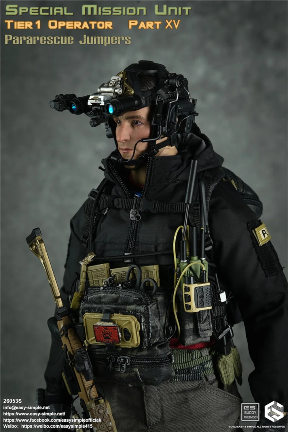 1/6 Easy&Simple ES 26053S Special Mission Unit Tire1 Operator Jumpers Full Set Male Soldier Doll Figure Gift For Fans Collect