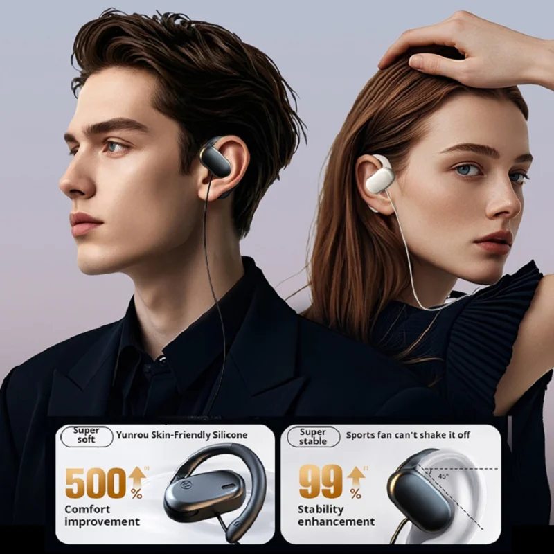 فتح الأذن نوع C & 3.5 مللي متر سماعات أذن سلكية صوت ستيريو سماعات أذن رياضية ألعاب سماعات للأعمال سماعات مع ميكروفون عالي الدقة لسامسونج #6