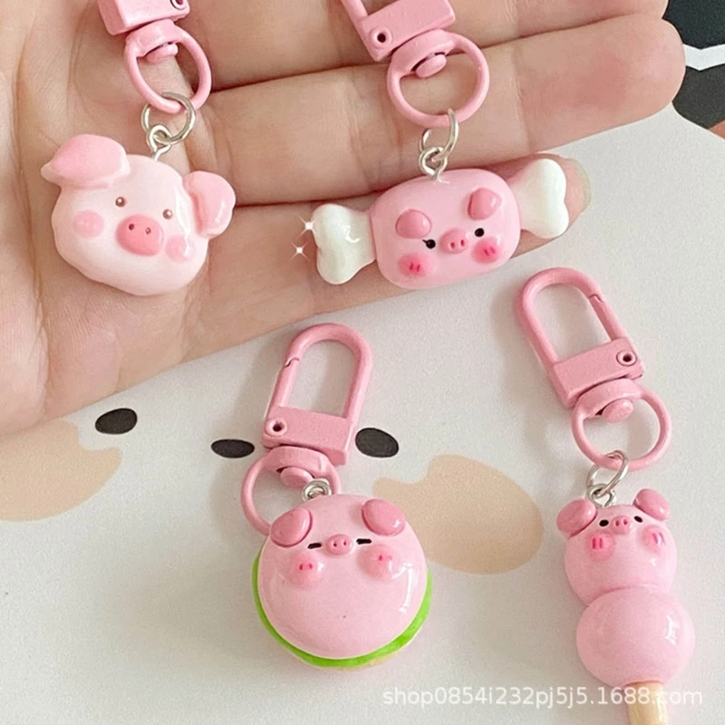 Multifunctional Pig Keyring Decorative Bag Pendant Pig Keychain Backpack Pendants Suitable for Keys and Backpacks Dropship