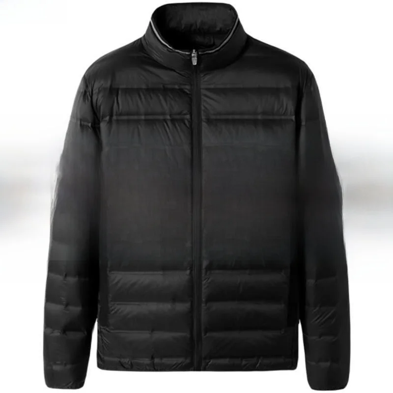 

Lightweight ort down Cotton Jaet for Men Stand Collar plus Size 230 Pou Comfortable Breathable Casual Sle Youth Trend