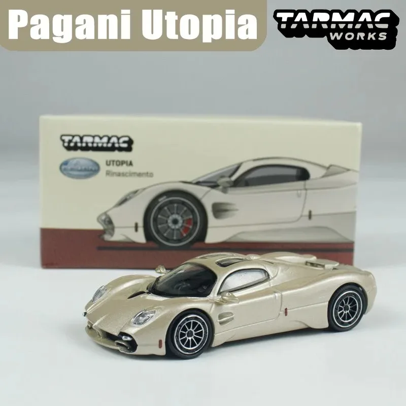 TARMAC WORKS 1/64 Pagani Utopia Rinascimento Alloy Motor Vehicle Toy Die-casting Metal Model Collection Boy Christmas Gifts