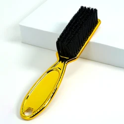Three Colors Barber Neck Duster Brush Professional Shave Beard Brush Barber Vintage Oil Head Shape Carving Cleaning Brush Tools