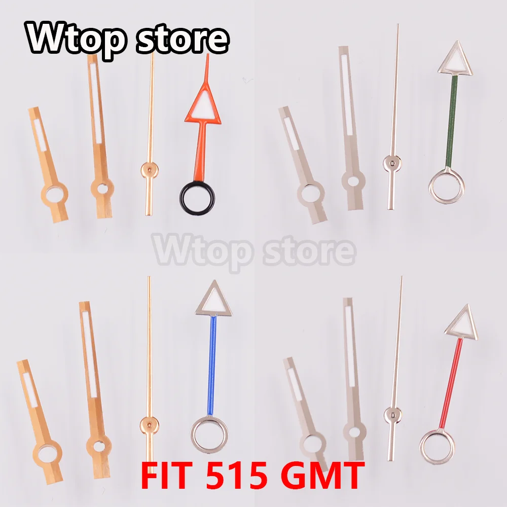 Wtop Store Luminous 515 GMT Watch Hands Fit Ronda 515 Automatic Movement Men's Wristwatch