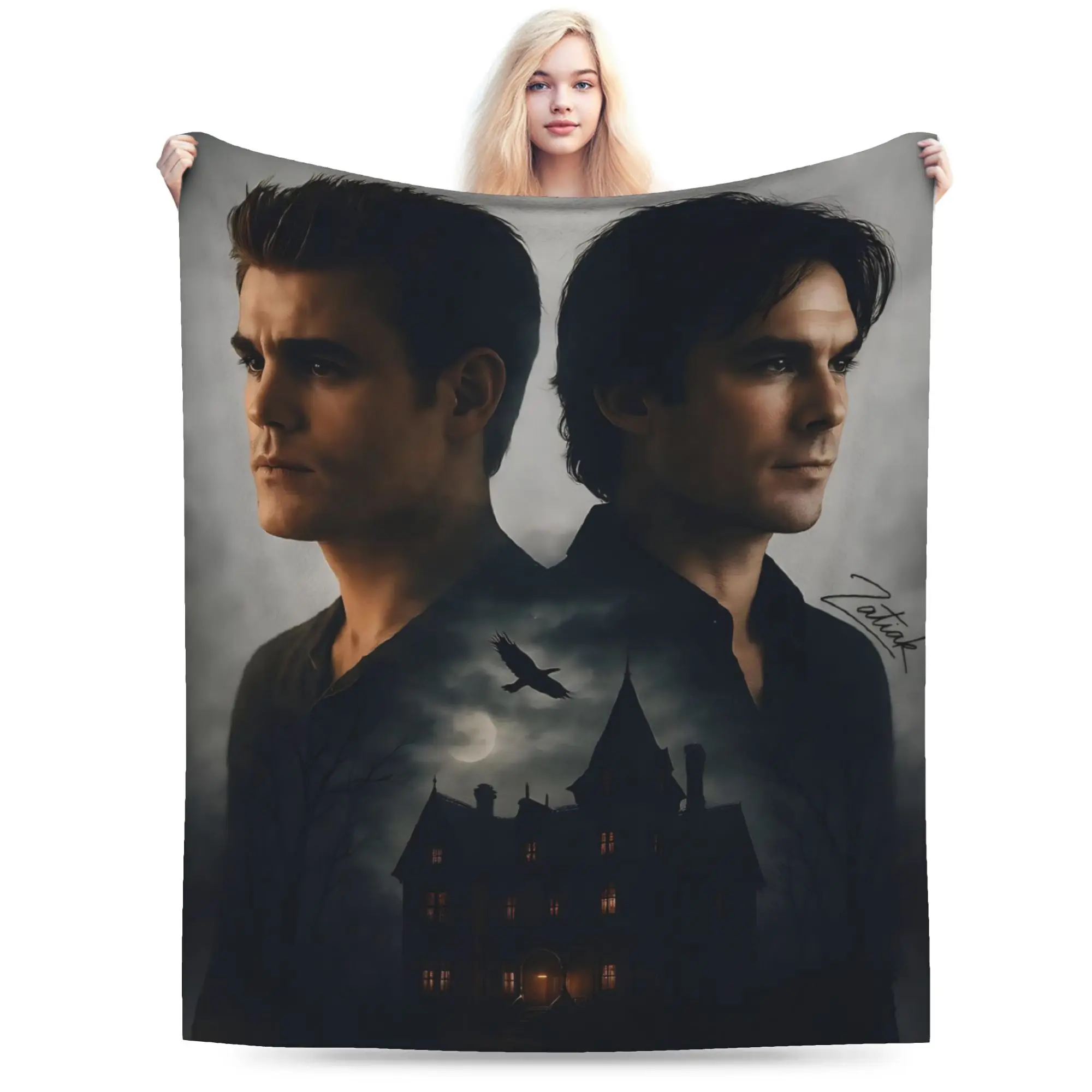 بطانية ناعمة للأطفال مزخرفة جاكوب بطانية رمي سوداء مفرش سرير من الفلانيل لكرسي الأريكة غطاء سرير أريكة جرافيك