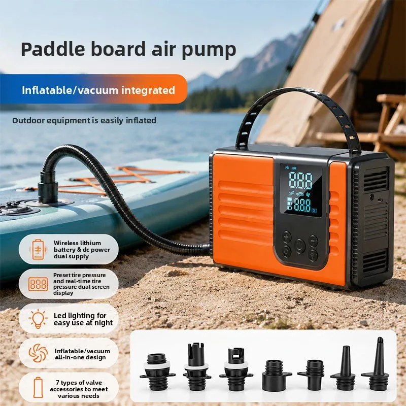 Portable outdoor car air pump travel tent integrated pulp board kayak car electric wireless air pump