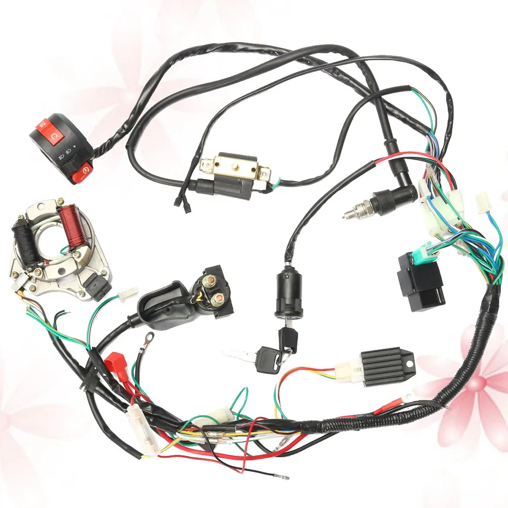 

1Set Reliable Cdi Wire Harness Assembly Made of High-Grade Material for Atv Motorcycle 50 70 90 110Cc Electric Start Quad Wiring