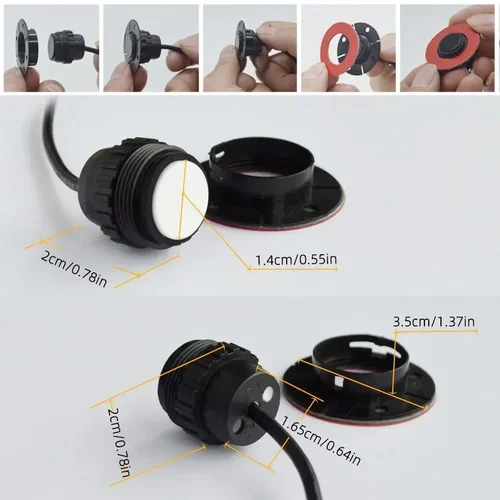 Imagen 2 del producto Montaje empotrado 4 sondas Sensor de estacionamiento inverso Sistema de radar de respaldo de parachoques de profundidad ajustable con ayuda de alerta de distancia