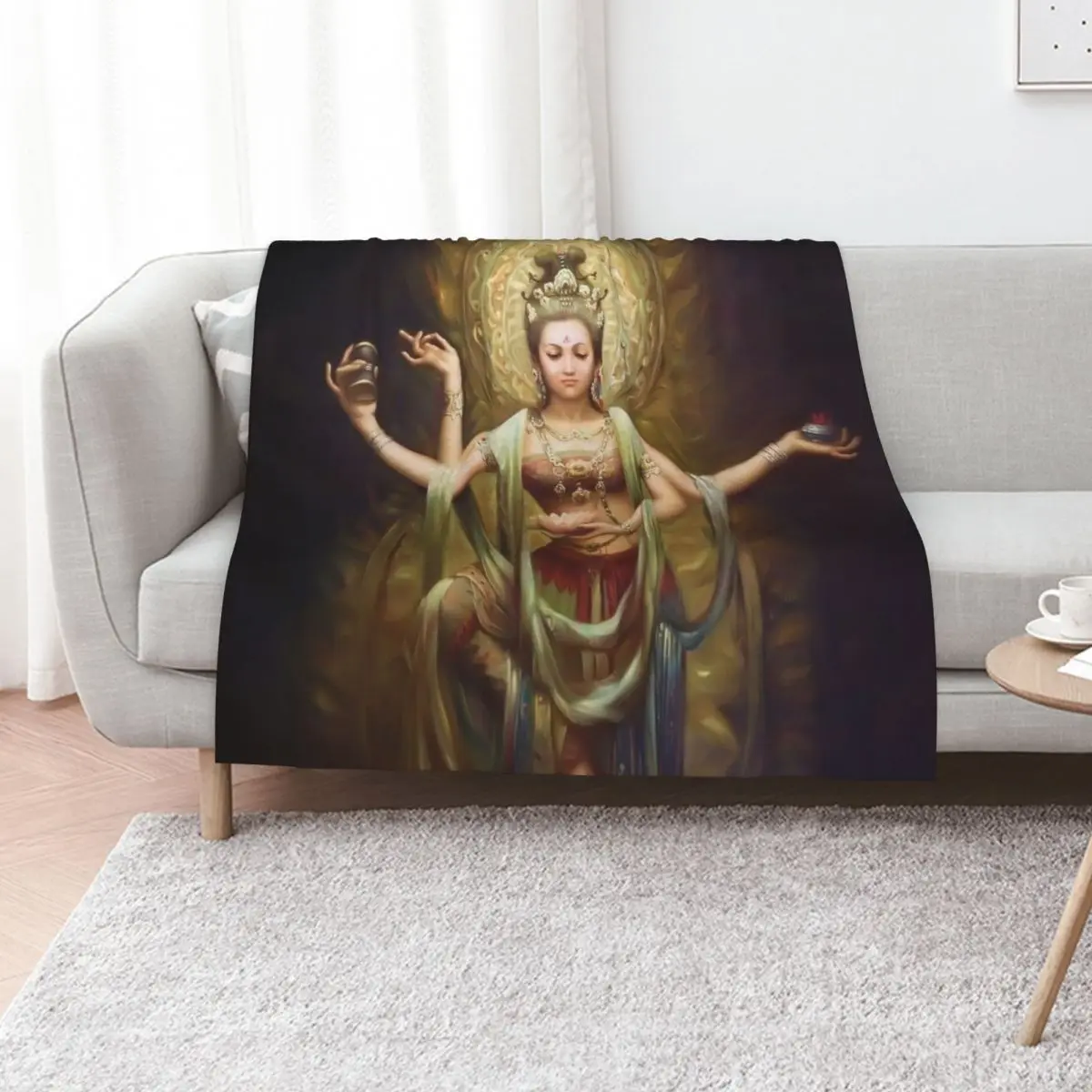 

Quan Yin, The Mother and Goddess of Compassion Throw Blanket Quilt Sofa Throw warm for winter Decorative Sofa Blankets