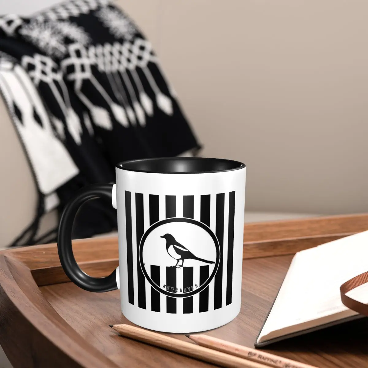 

Newcastle Magpies Mug Funny Ceramic Coffee Cups Tea Mugs Milk Cup Drinkware Gift for Woman Man