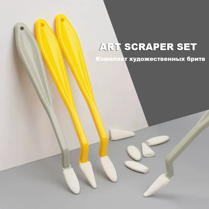 Plastic art scraper Clay Sculpture Clay Sculpture Knife Set Clay tools Soft clay pottery knives Student stationery set sketch