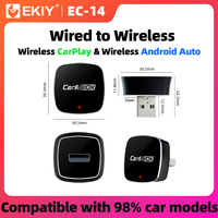 EKIY 2in1 AI Smart Box Car Intelligent Systems Wireless CarPlay Dongle Wireless Android Auto Adapter For Car With Wired CarPlay