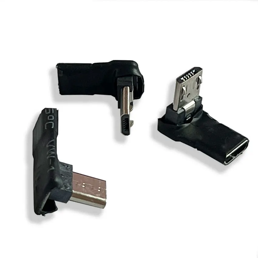 Ultra short body 90 Degree USB Left and Right and Up and Down Angled Micro 5pin Female to Micro USB Male Data Adapter