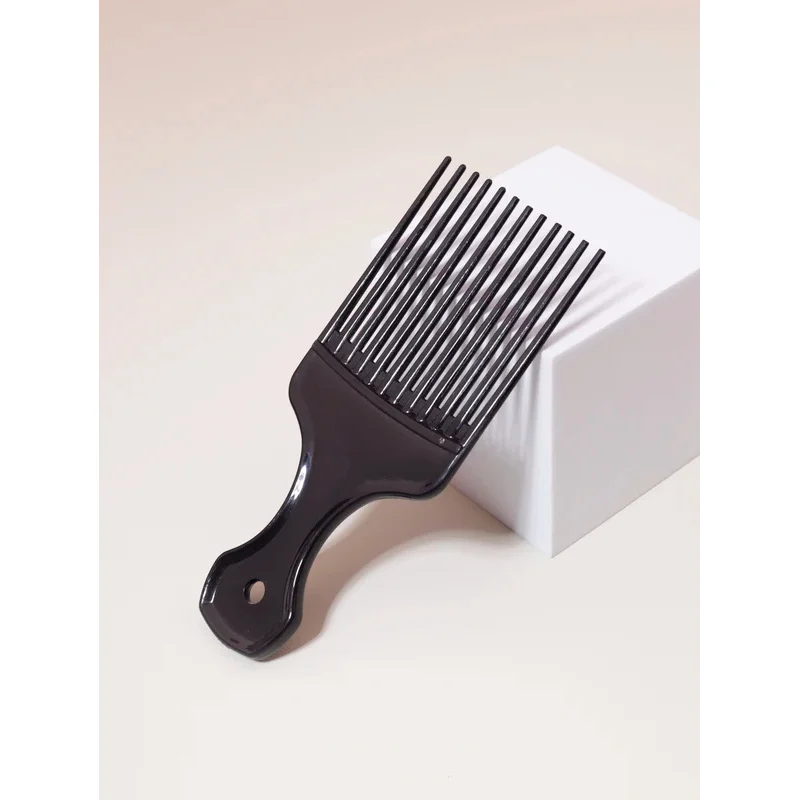 1 unidade de pente de plástico para cabelo afro, para homens e mulheres, com pontas para trançar/dividir, adequado para cabelos cacheados naturais