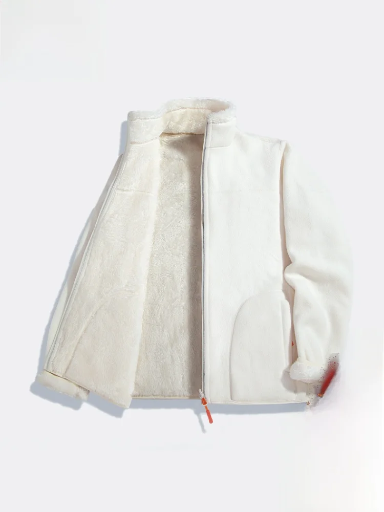 

Paul 2026 Men's Fce Lined Thiened Stand Collar Cardigan Autumn Winter Warmth Polyester Fiber Zipper ket Faion Urban...