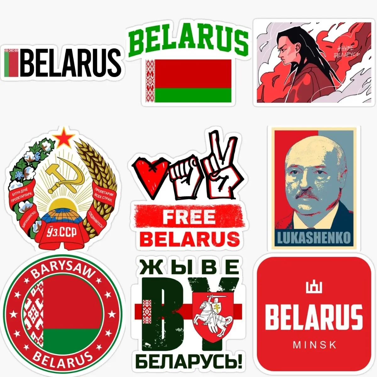 

BY Belarus Flag National Emblem Stickers for Decorate Car Motorcycle Truck Bicycle Van Wall Bicycle Off-road Decal Accessories