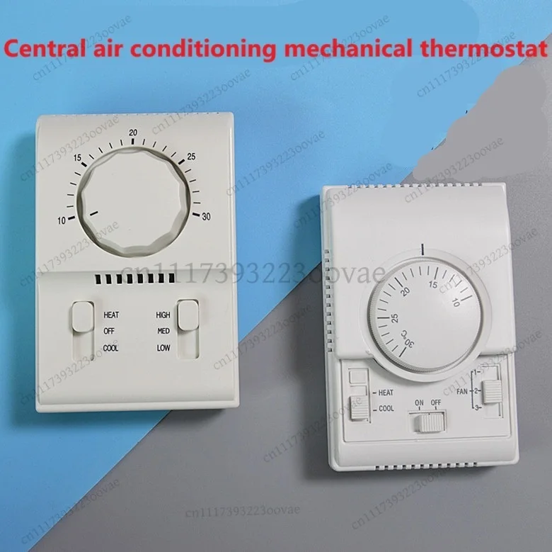 Df 3-Speed Mechanical Thermostat Knob Switch Panel for Central Air Conditioning Fan Coil Temperature Controller