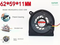 Jianzhun MG45100V1-C02C-G99 터보 송풍기, DIY 노트북 배기 선풍기, 5V, 0.78W