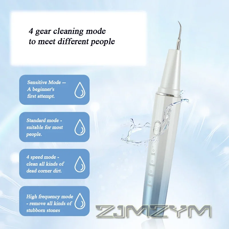 Escalador Dental ultrasónico multifuncional, modo de limpieza Dental de 4 velocidades, instrumento Dental doméstico con 360 °   Punta de trabajo giratoria