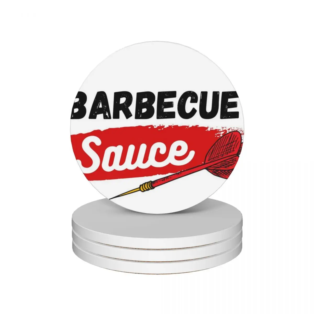 

Barbecue sauce Ceramic Coasters (Set of 4) christmas kawaii for the kitchen accessories bulk Coasters