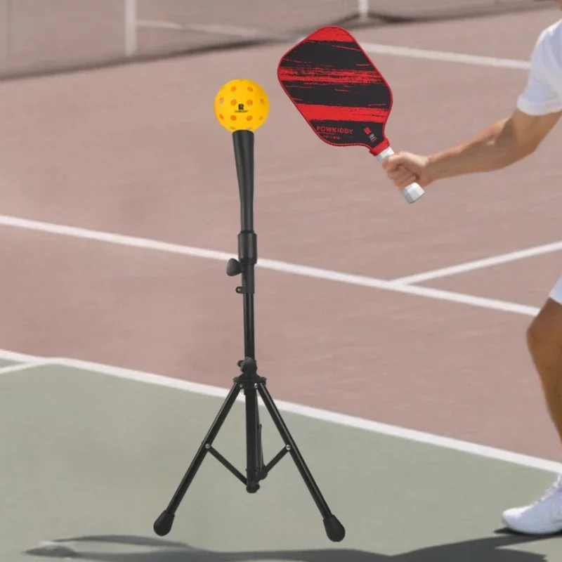 Portable Pickleball Hitting Training Stand Adjustable Pickleball Training Base Practice Pickleballs Trainer Iron Sport Equipment