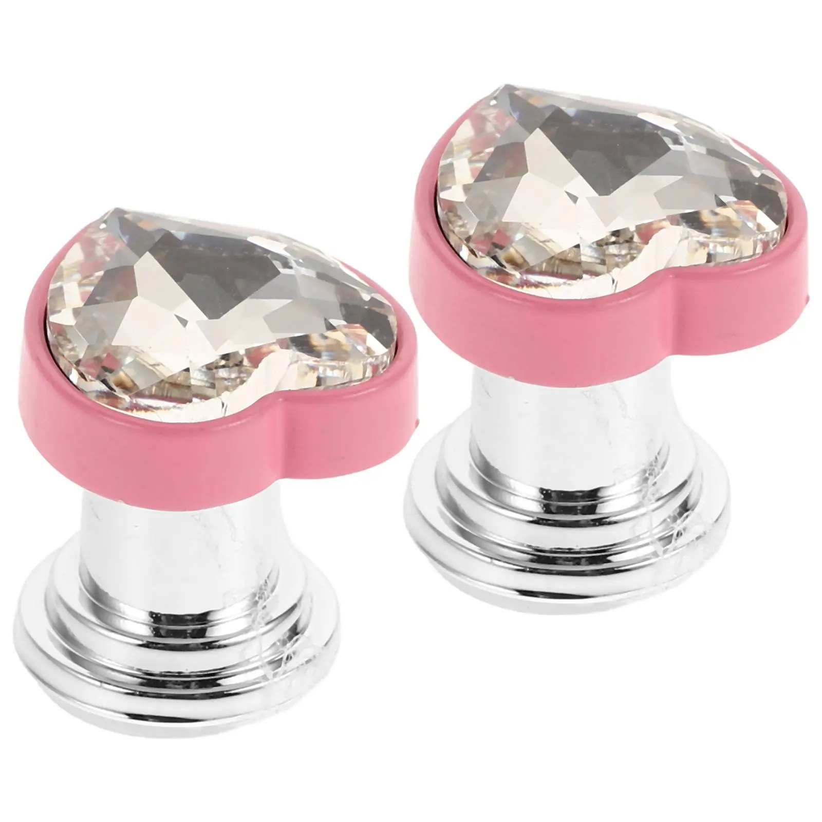 

2Pcs Toilet Flush Button Pusher Heart Shaped Long Nails Protector Bathroom Tank Cover H Easy Installation PET Material