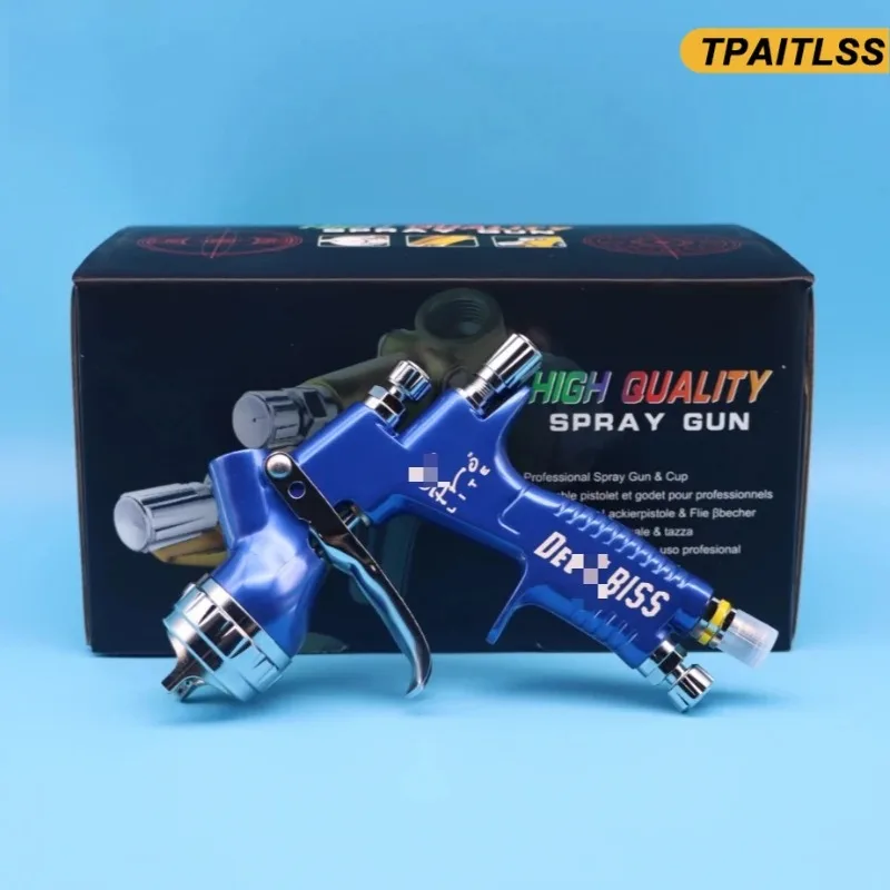 New Spray Gun G T Pro Painting Gun T110 1.3mm/1.8mm Nozzle Glod with Mixing Cup Water Based Air Spray Gun Airbrush