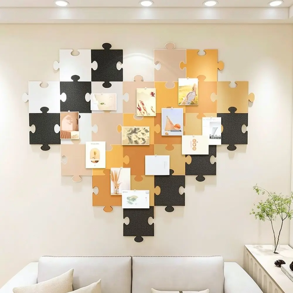 Self Adhesive Felt Wall Sticker Modular Board For Bedroom Living Room Decor Geometric Abstract Background Photo Message Display
