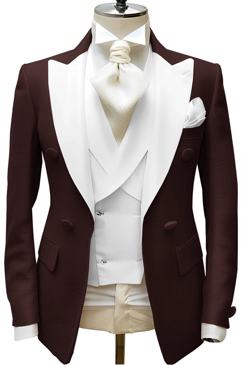 Khaki Men's Suit Three-piece Suit Elegant Wedding Tuxedo for Groom 2025 Custom Dress Slim Fit Blazer XS-5XL Suit Men