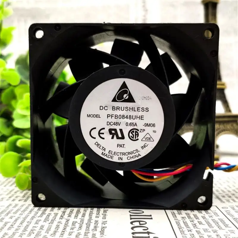 New For Delta PFB0848UHE 8038 48v 0.65A 8CM Server Cooling Fan