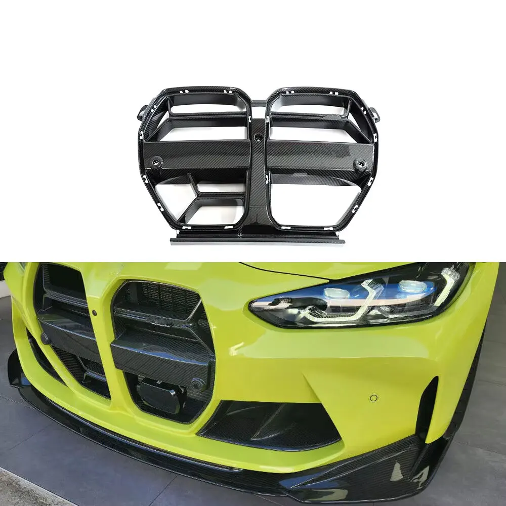 

Pre-preg Carbon Fiber M3 M4 Front Bumper Kidney Grill For G80 M3 & G82 / G83 M4 2021-2022 With ACC