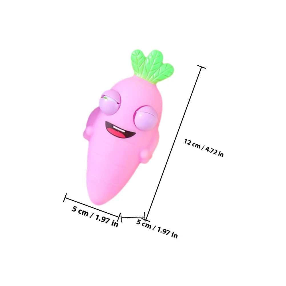 4 個のニンジンスクイーズストレスリリーフハンドフィジェット減圧リラクゼーションパーティートリックギフトギフトスクイーズおもちゃ漫画感覚おもちゃ