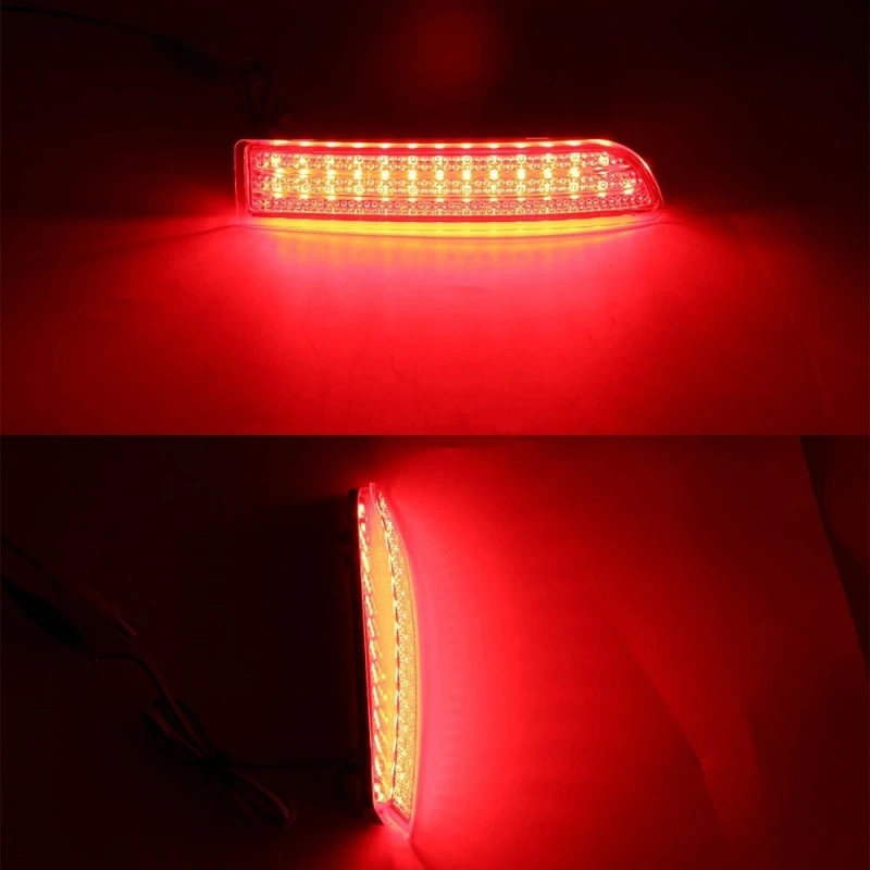 2pcs Automotive Red LED Brake Lights For Car Bumpers  Suitable For Toyota Avensis Alphard Estima  Reflective Plates