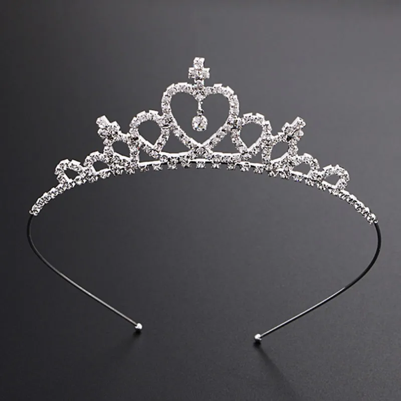 

Fashion Girls Rhinestone Princess Crown Headband Tiara Hair Sticks Hairband Hair Accessories Hairband