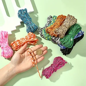 About 5 meters, 7 core polyester rope with multiple colors available for DIY color weaving rope and bead wire. Suitable for maki