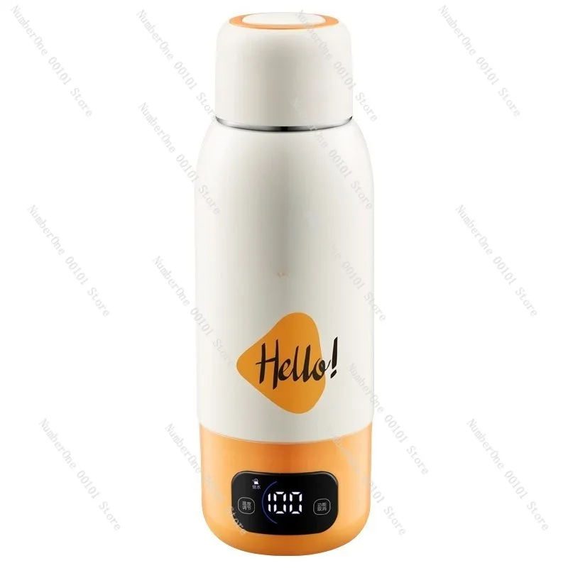 Universal wireless heating water cup, 2-in-1 charging and plug-in, constant temperature, portable milk mixing and insulation cup