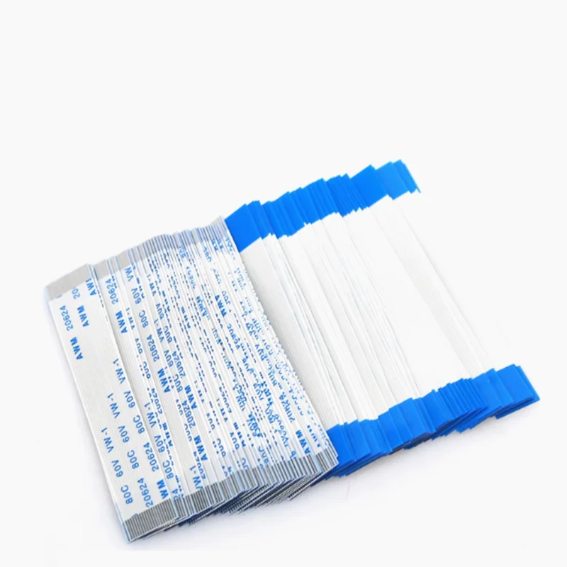 10pcs Flat Flexible Cable Ffc Fpc Awm 20624 80c 60v Vw-1 Ffc-0.5mm 1.0mm 4/5/6/8/10/12/14/16/18/20/24/26/30 Pin view 2