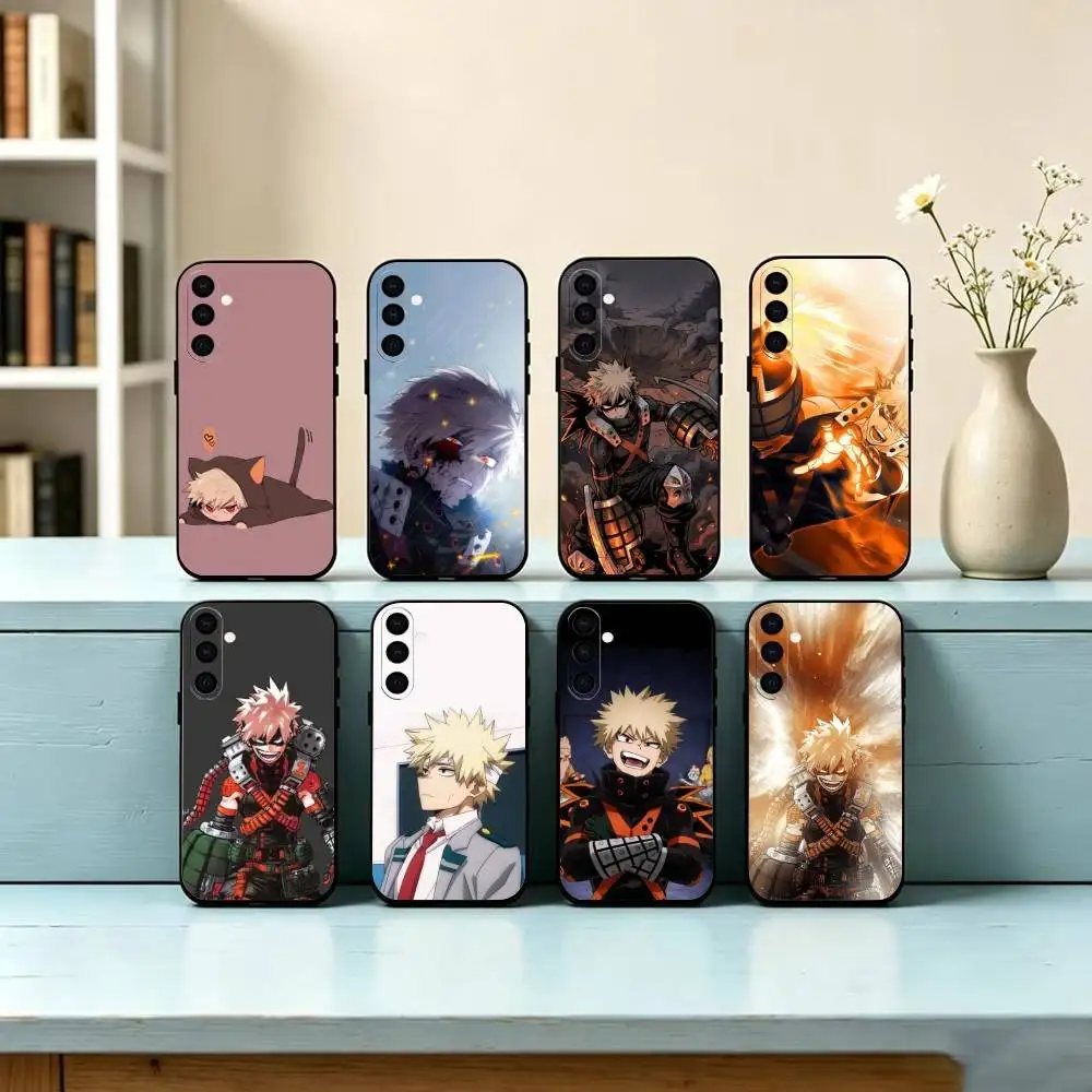 M-My Hero Academia k-Katsuki Bakugo Phone Case Black Silicone Soft For Samsung Galaxy A73,A72,A71,A70,A53,A52,A51
