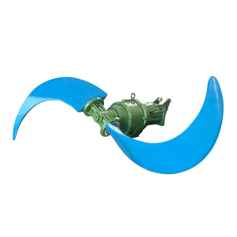 Low-speed submersible thruster, suspended underwater thruster, sewage plant oxidation ditch thruster