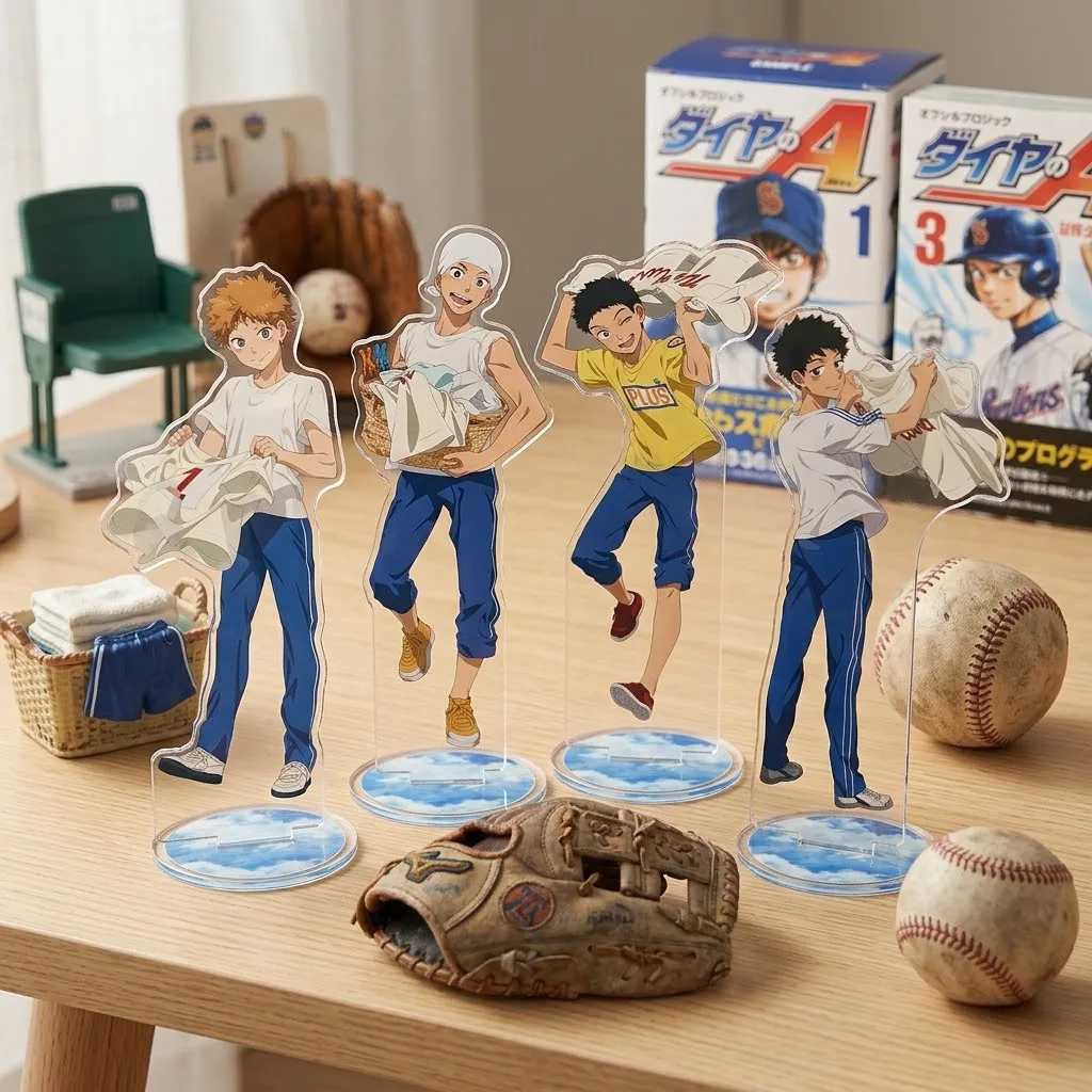 Anime Big Windup Acrylic Stand Figure Desktop Decoration Collectible Ornament Cartoon Character Model Gift for Fans Keychain