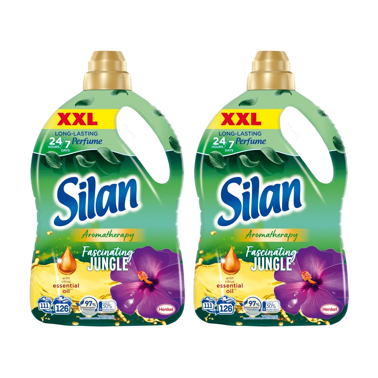 2x SILAN Aromatherapy Fabric Rinsing Jungle 126 washes 2.772l