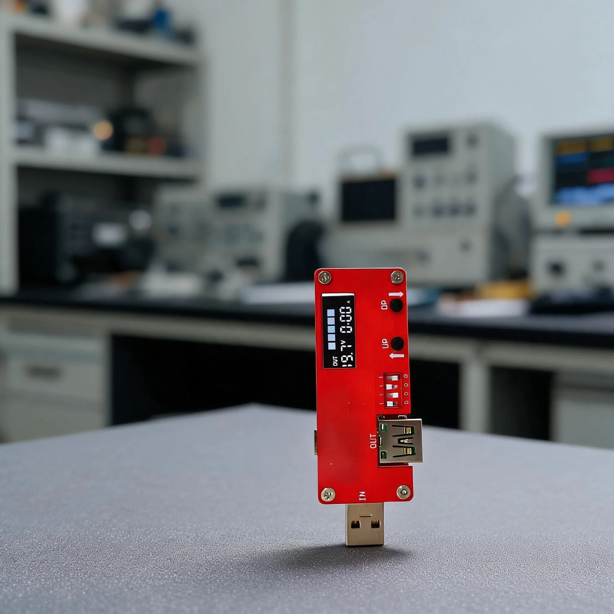 Red Multi Protocol Fast Charge Tester With Digital Display For QC3.0 For Pd3.0 For Type C Power Supply Voltage Current Detection