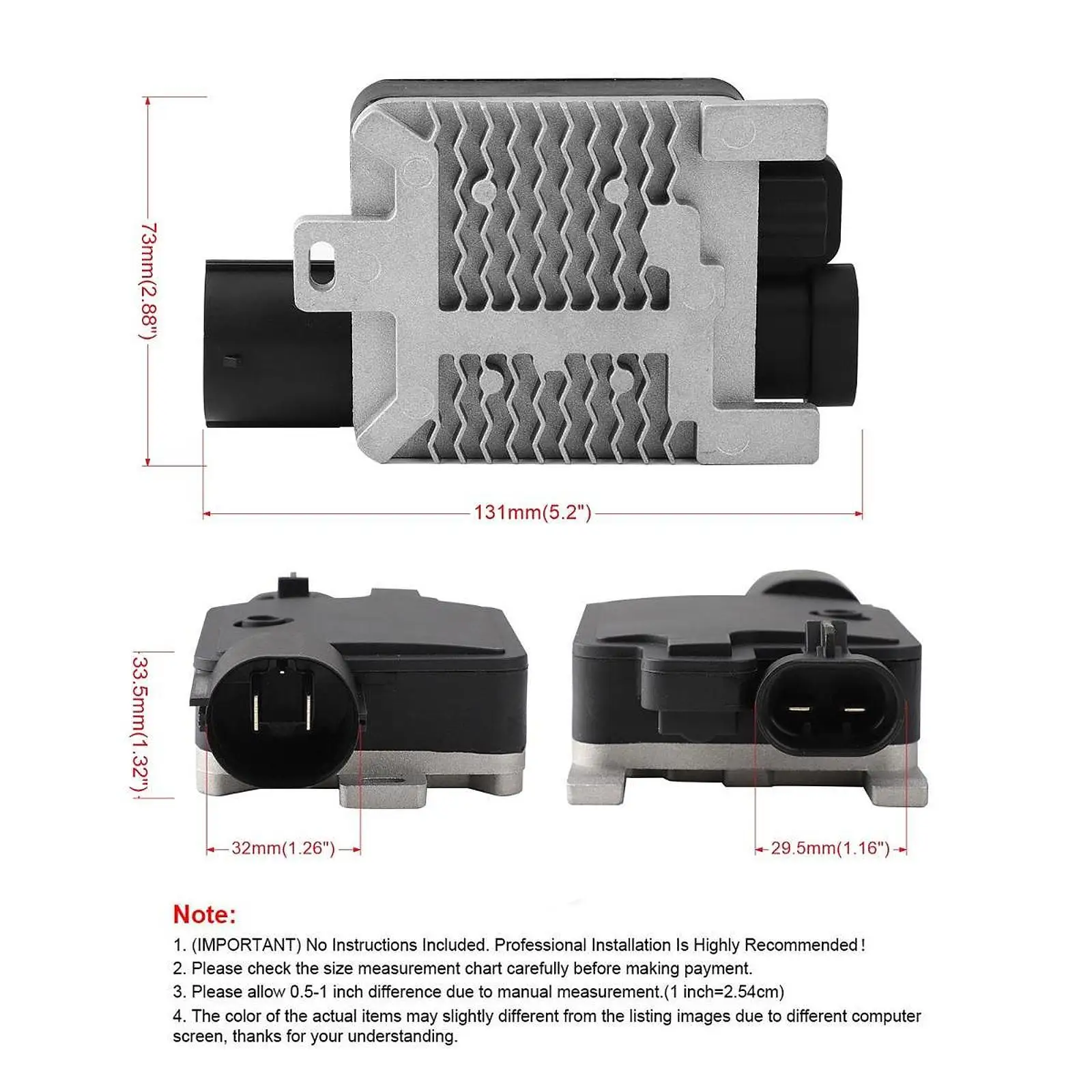 

Car Radiator Relay Fan Control Unit Aluminum Alloy Automotive Accessory for Ford Galaxy II Mondeo IV S-max Volvo S80 S60 XC90