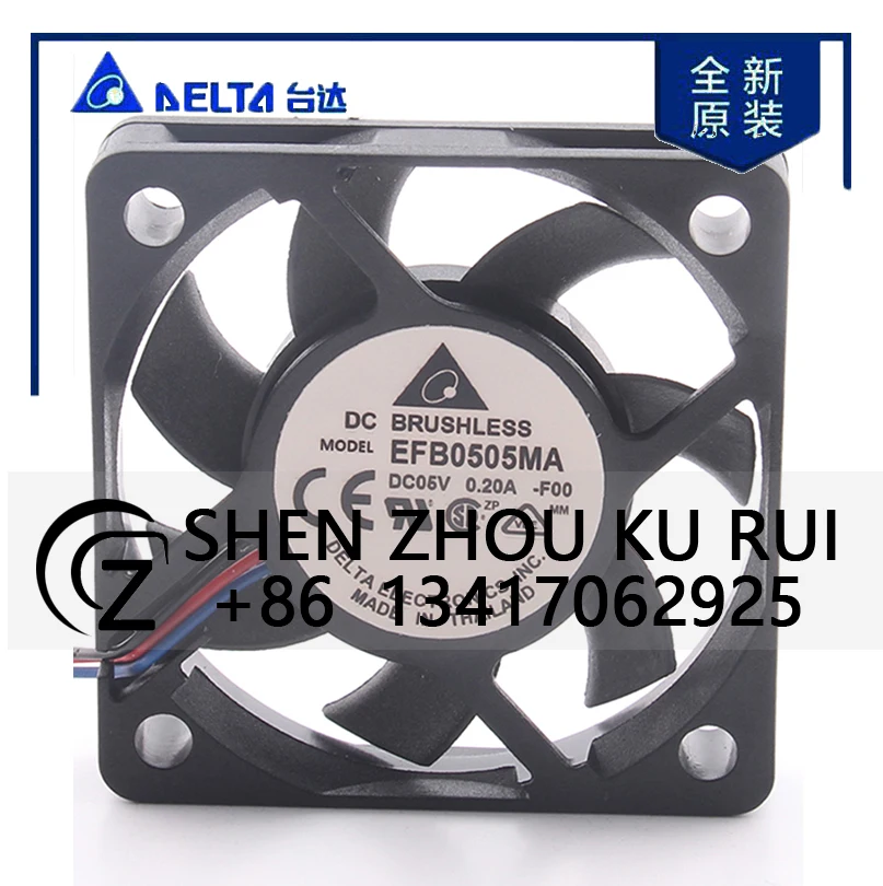 

Delta 12V 24V 48V DC 5V 0.20A AC EC 5010 50X50X10MM 5CM Inverter USB Silent Double Ball Bearing Three Wire EFB0505MA Cooling Fan