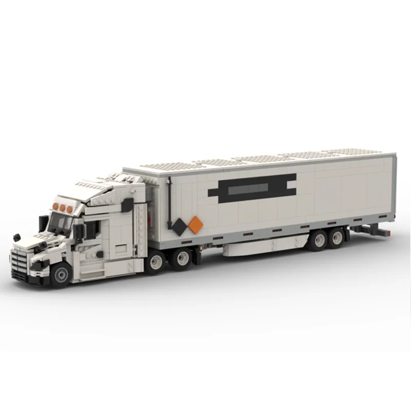 NEW 1028PCS MOC city Cascaded Freightliner heavy duty semi-trailer truck model DIY creative ideas block Toy Assembly Puzzle Gift