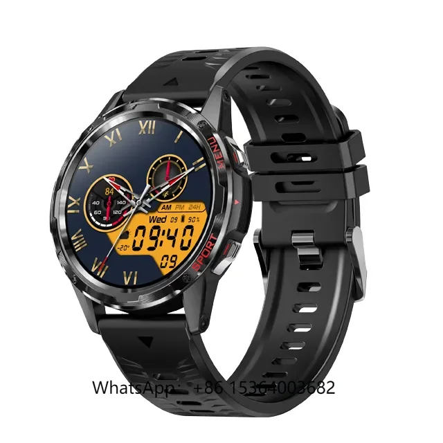 

Цифровая электроника Android Sport H70 Смарт-часы с круглым экраном 1,32 дюйма BT Голосовой помощник для звонков