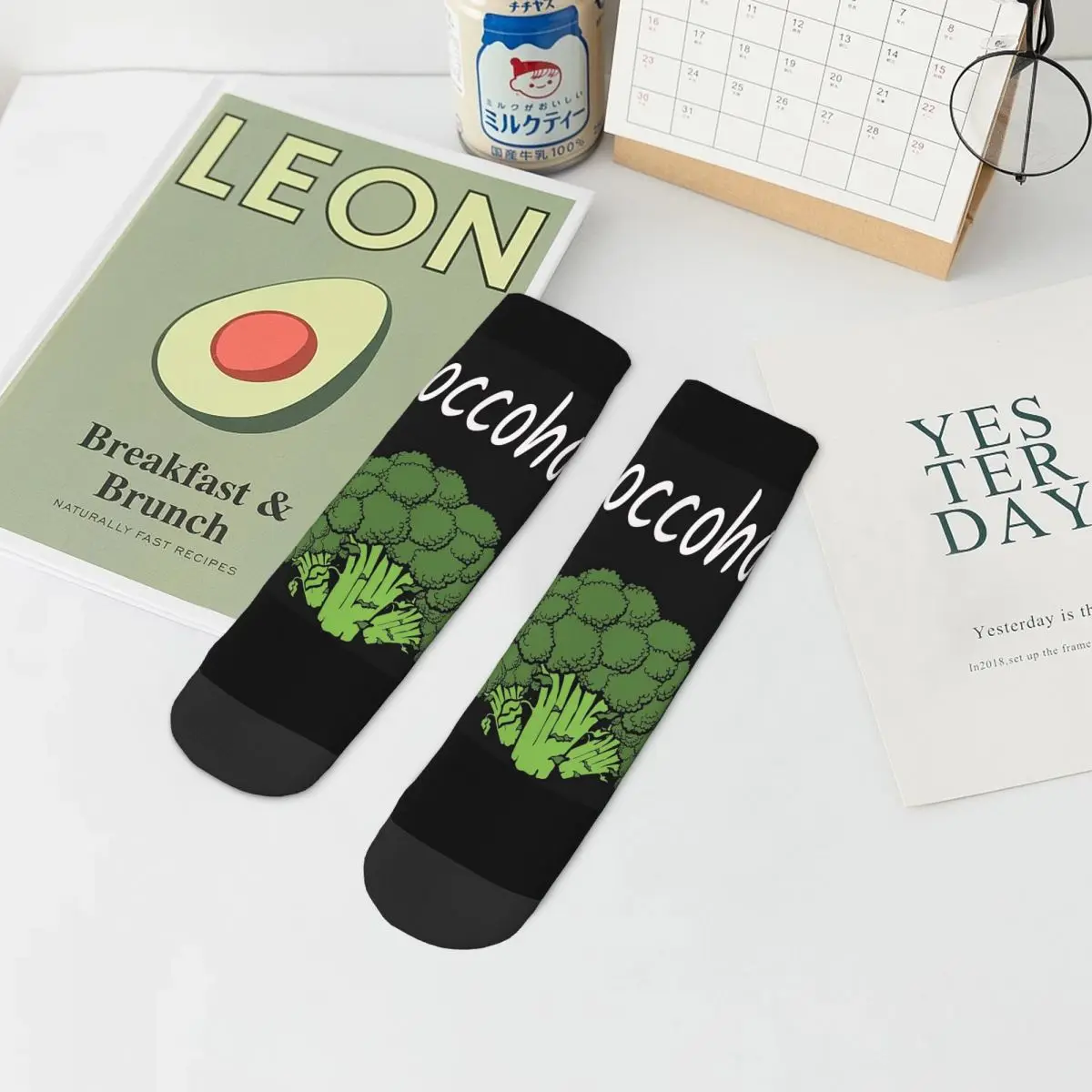 جوارب البروكلي الخام الطازجة جوارب هاراجوكو الممتصة للعرق جميع المواسم إكسسوارات الجوارب لهدايا عيد الميلاد للرجال والنساء