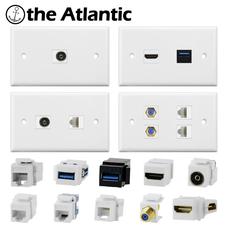 Seria YW1 - Keystone & Panel Free Combination Socket HDMI Socket CAT3 TEL Cat5e CAT6 LAN Network TV Satellite USB Data Socket