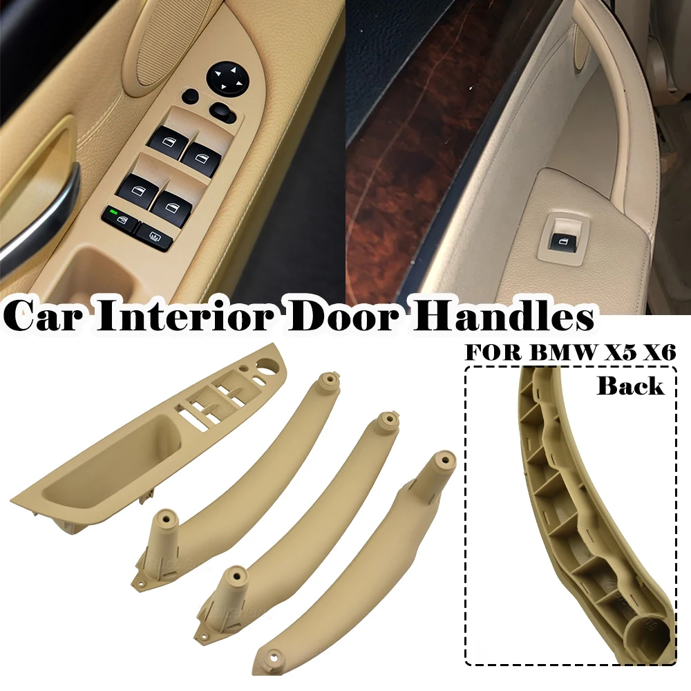 Left Right Side Inner Interior Armrest Door Panel Handle Pull Trim Cover For BMW E70 X5 E71 X6