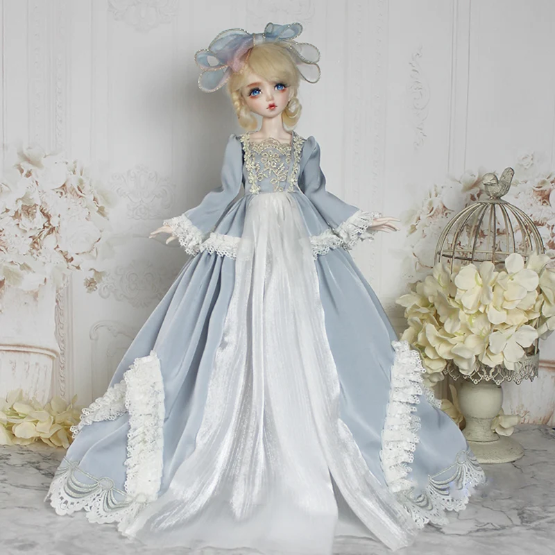 

1/4 1/3 Scale BJD Western-Style Long Dress European Palace Retro Outfit For BJD/SD MSD SD13 Girl Doll Clothes C1681